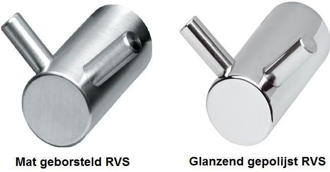 EH Design - Radiator Kraantjes - Recht - Geborsteld RVS
