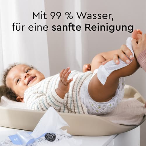 LILLYDOO Feuchttücher mit 99 % Wasser, 10 er Pack