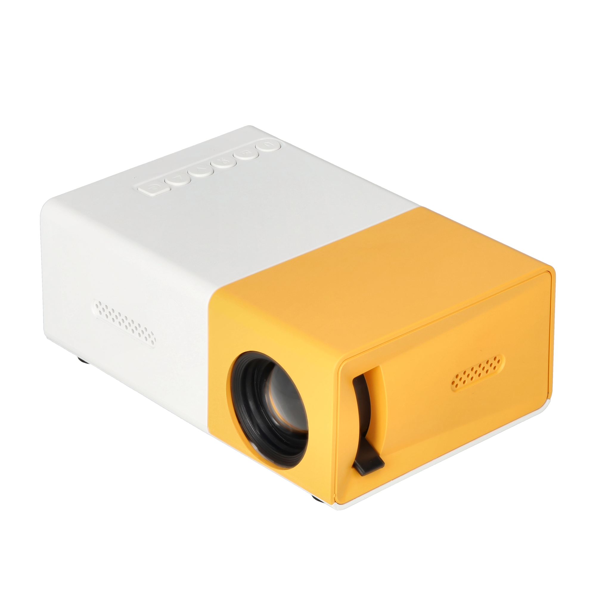 Mini Multimedia LED Projektor Beamer Heimkino für Kinder 1080p / HDMI / USB - Gelb