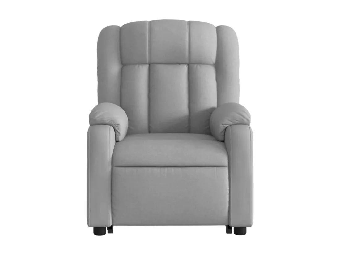 Fauteuil inclinable massant électrique Gris clair Tissu