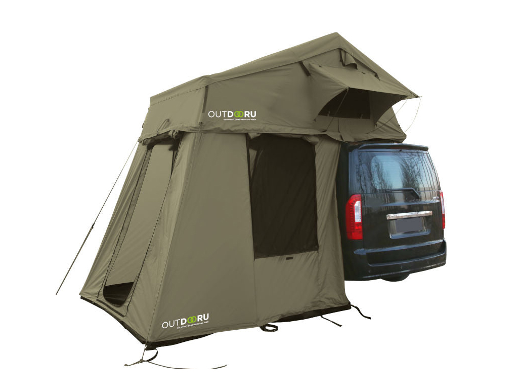 OutdoorU Family 3Pers daktent incl voortent & ladder - Green