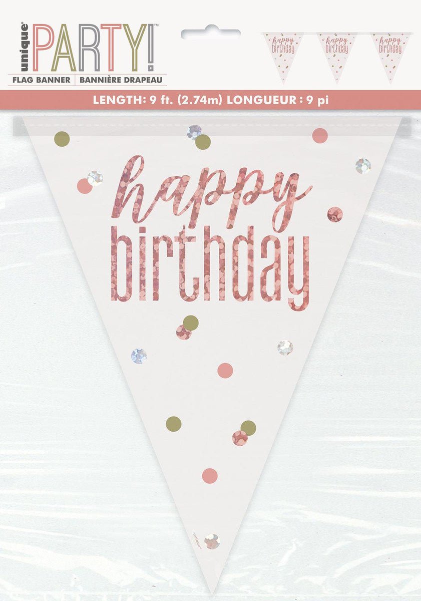 Happy Birthday Slinger Rose Goud 2,74m