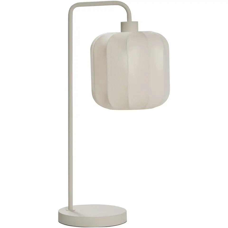 Tafellamp Fenne - beige stof/metaal - E27 - 58x23x20 cm