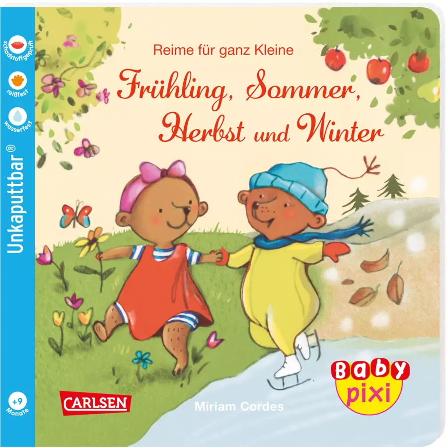 Carlsen Baby Pixi (unkaputtbar) 100 Reime für ganz Kleine: Frühling, Sommer, Herbst und Winter (5 Exemplare)