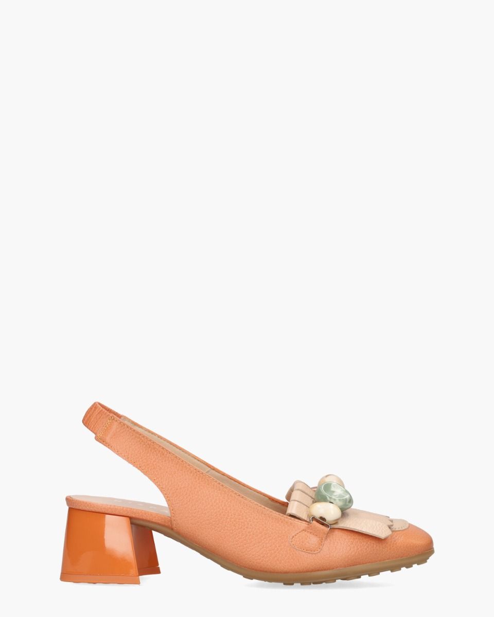 Hispanitas HV253945 Oranje Dames Slingbackloafers