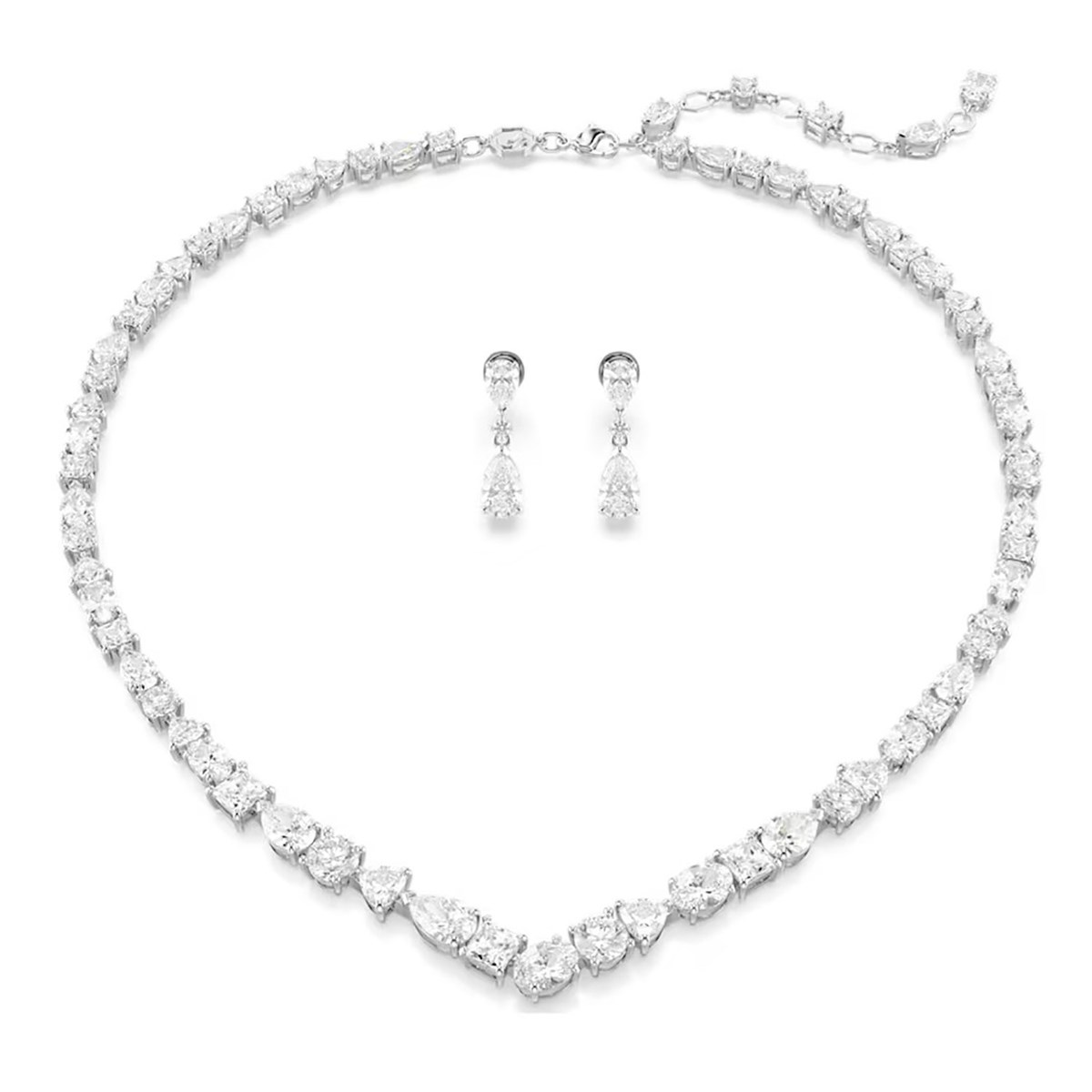 Parure Collier et Boucles d'oreilles SwarovskiMesmera en V