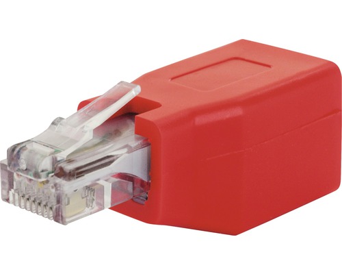 Netwerkadapter crossover CAT 6 1x RJ45-aansluiting 1x RJ45-stekker rood Schwaiger CKR01531