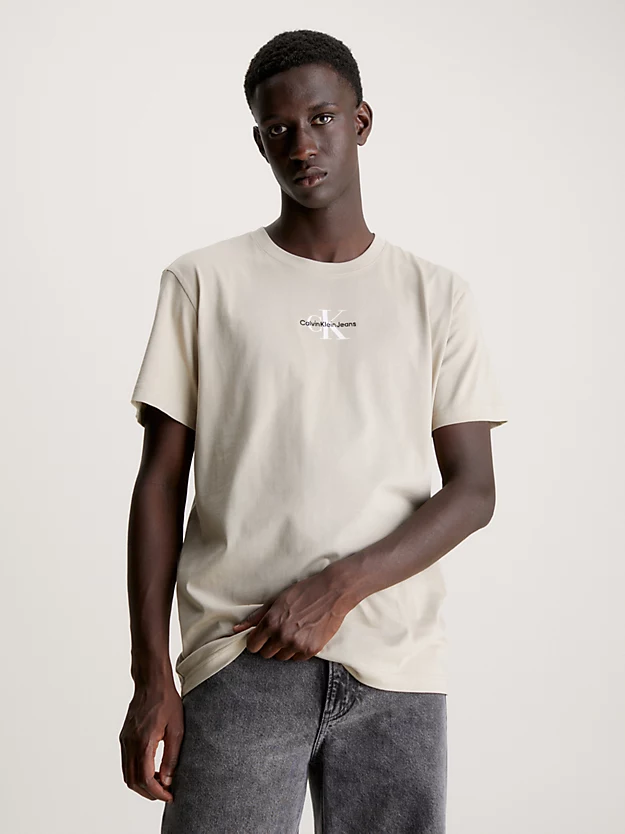 Camiseta de algodão com monograma