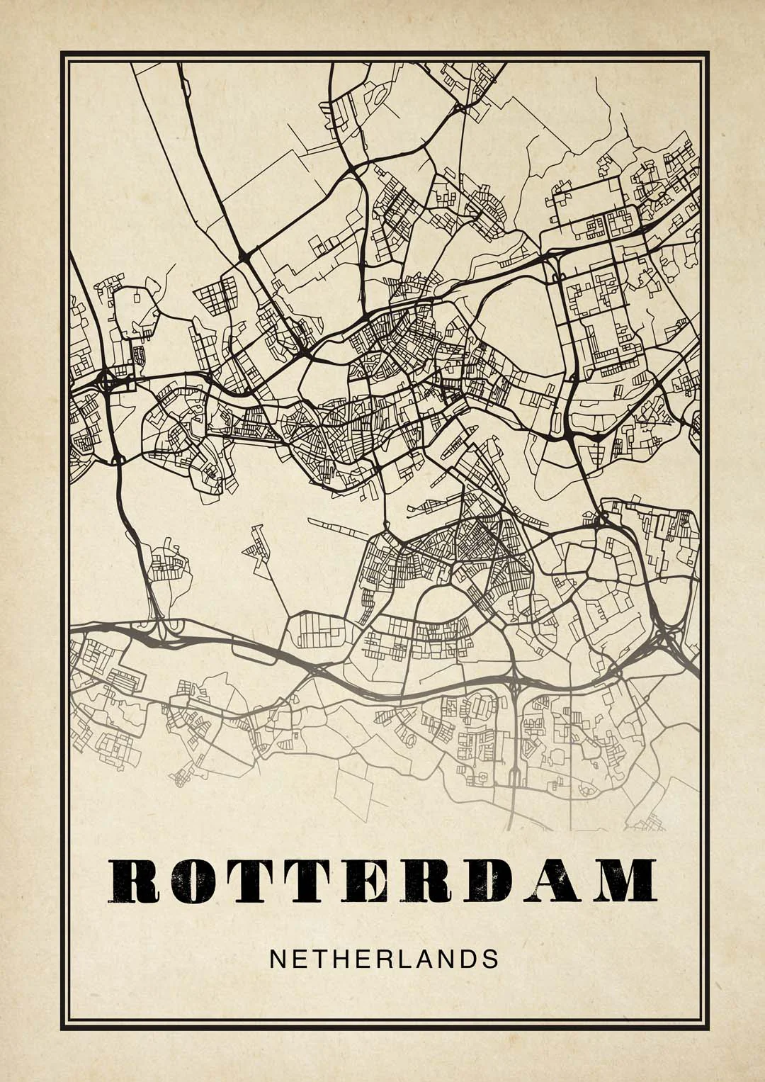 Rotterdam Stadt Sepia