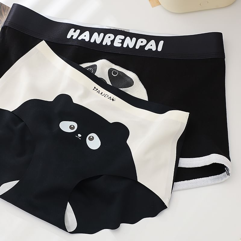 Pancherry - Koppelset: Cartoon Print Boxershort + Panty