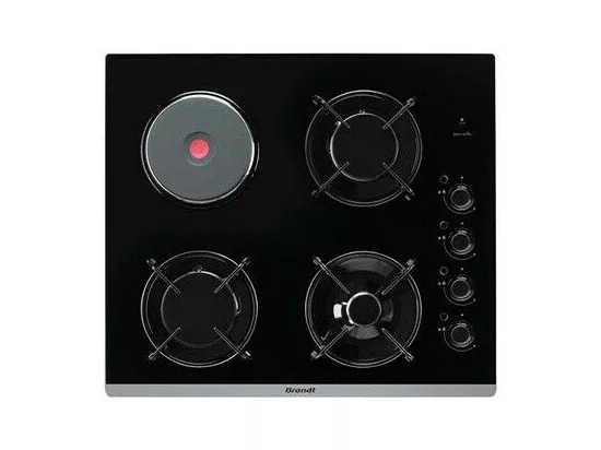 Plaque mixte BRANDT 7800W 58cm, BPG6413BM
