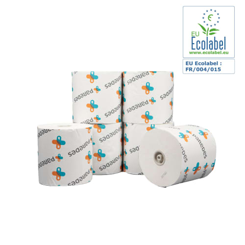Essuie-mains rouleau blanc 200m certifié Ecolabel Paredes