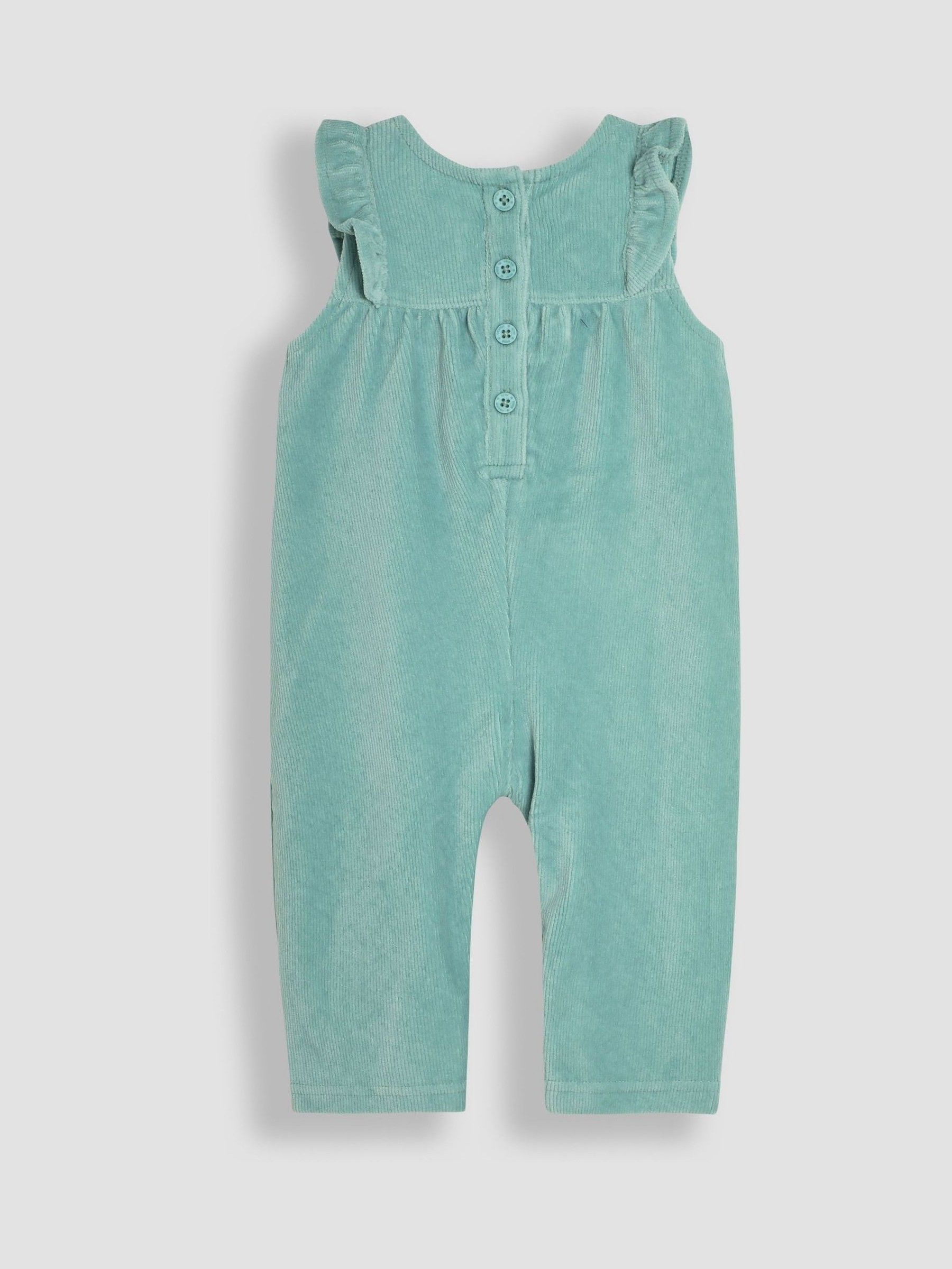 JoJo Maman Bébé Mouse Appliqué Velour Dungarees and Top Set