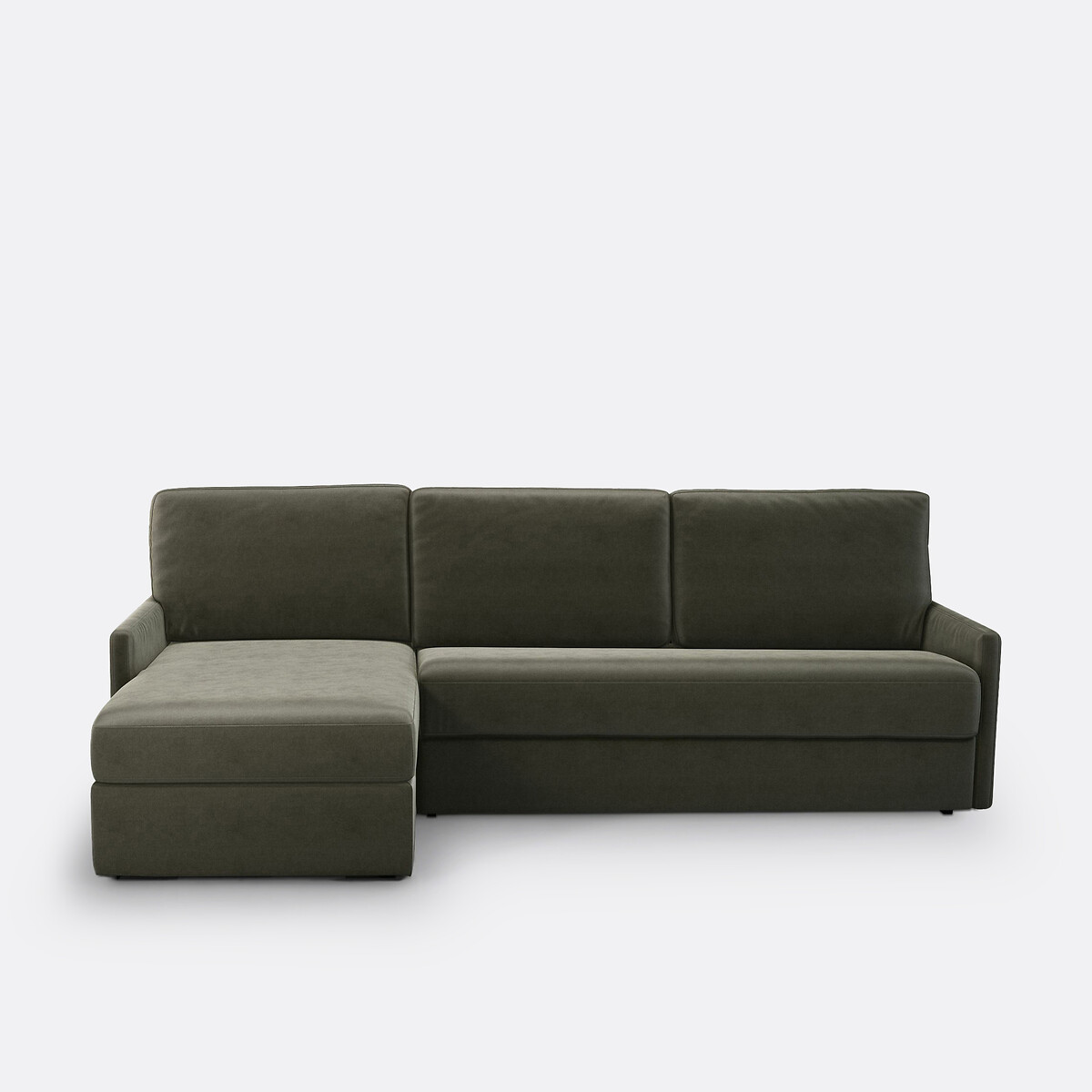 LA REDOUTE INTERIEURS<br>Sofá-cama de canto em veludo, Bultex Marta