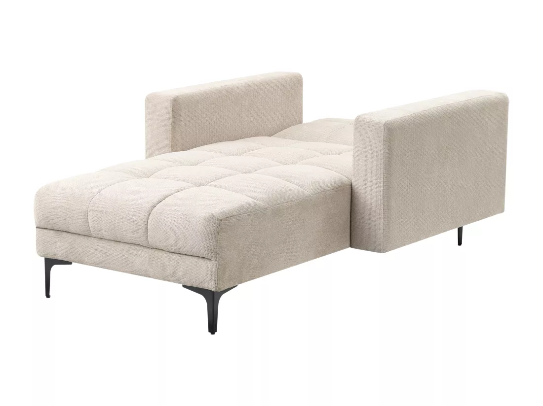 Chaise longue en tissu beige ALNES