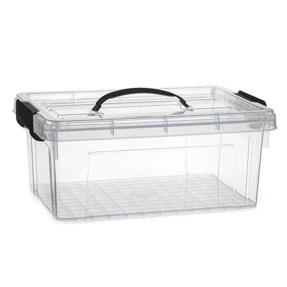 Plasticforte Opbergbox met deksel - grijs - 8.5L - kunststof