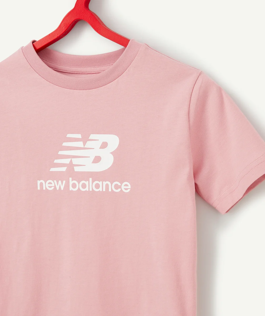 NEW BALANCET-SHIRT À MANCHES COURTES FILLE ROSE ESSENTIALS STACKED