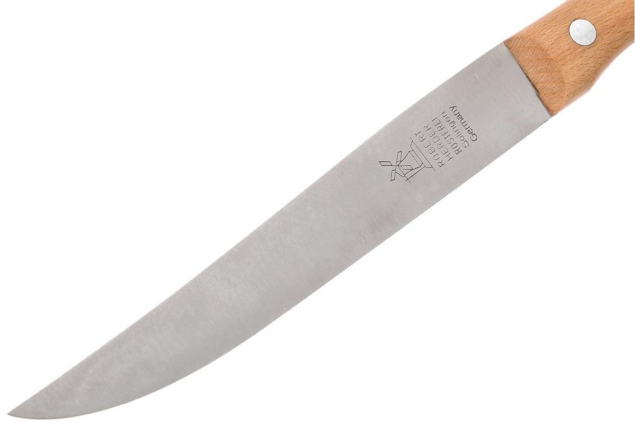 Robert Herder universeel mes straight classic roodbeuken RVS