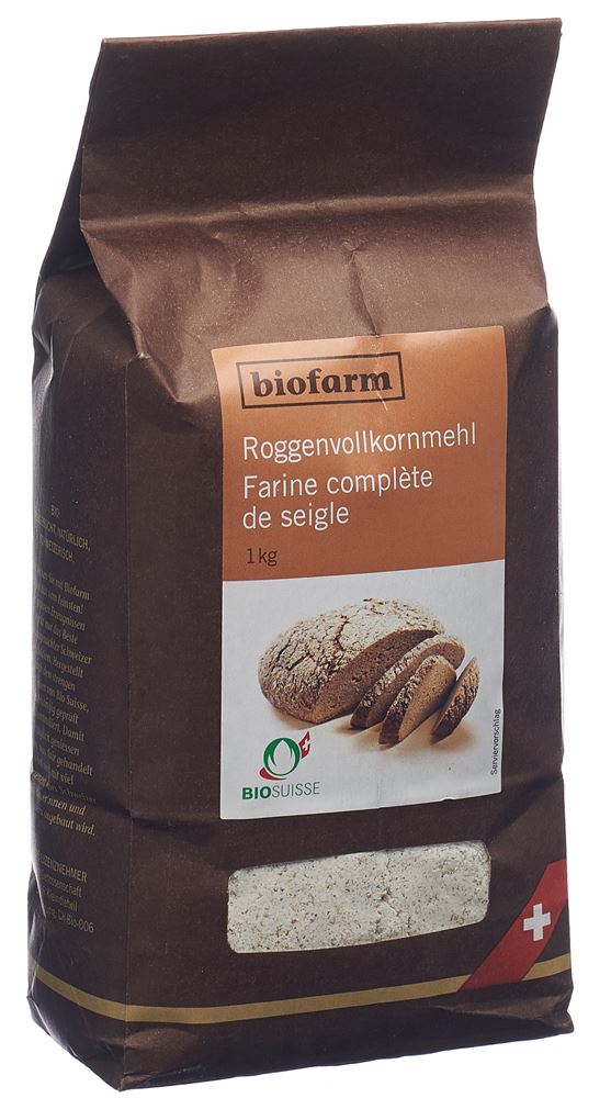 Biofarm Roggen Vollkornmehl Knospe Btl 1 kg