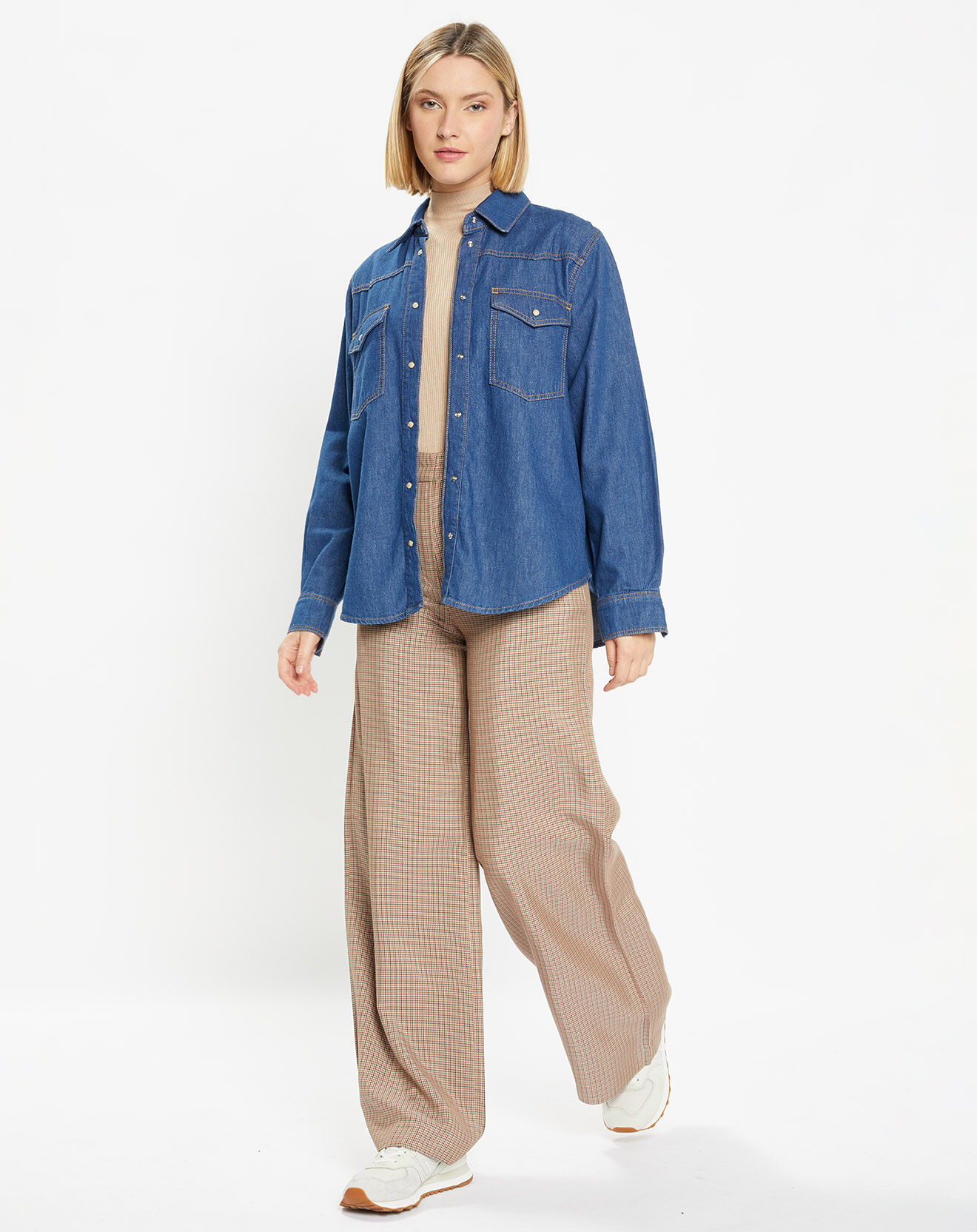 Galeries Lafayette Chemise en denim de Coton bio Colorado bleu foncé