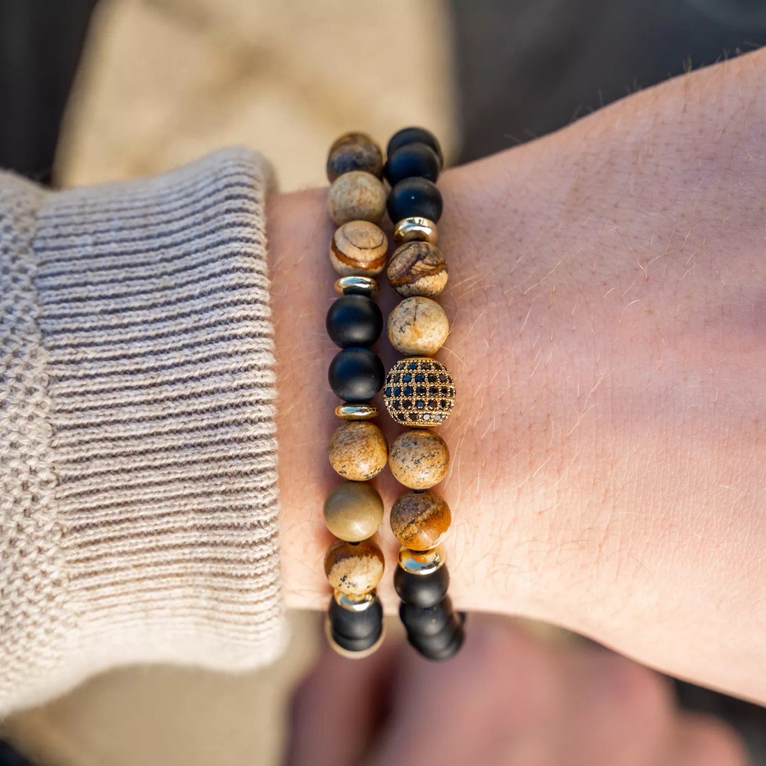 Auxere Double Row Armbånd Sten KXD0217