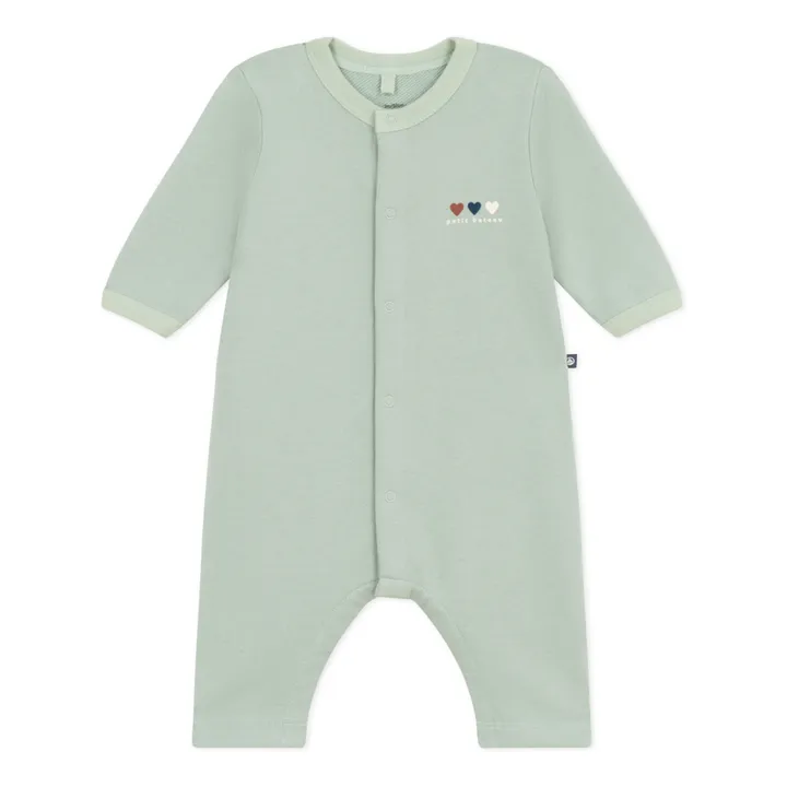 Petit Bateau Combinaison Mocassin Molleton | Sauge