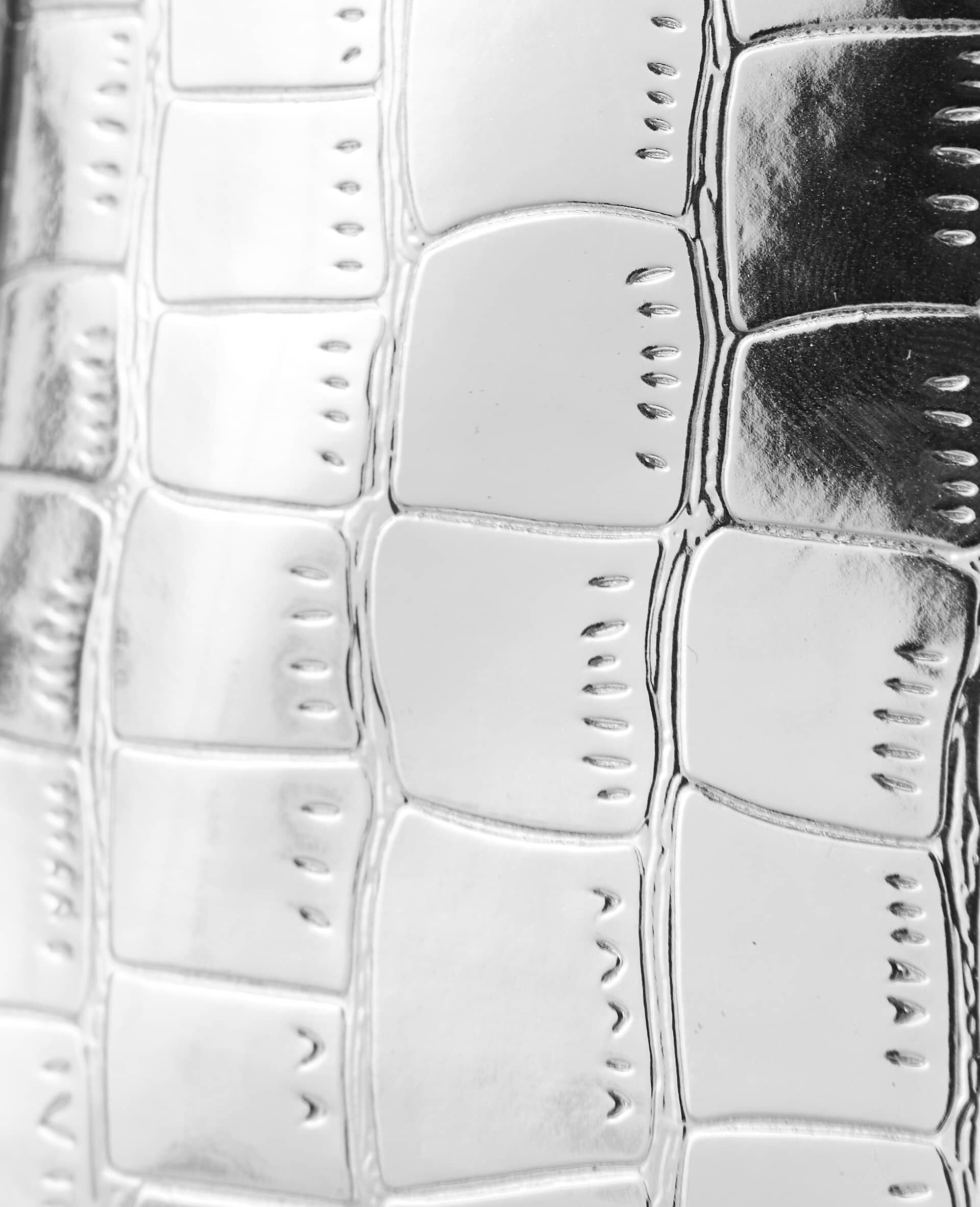 Boots santiags effet croco avec clous - Argenté