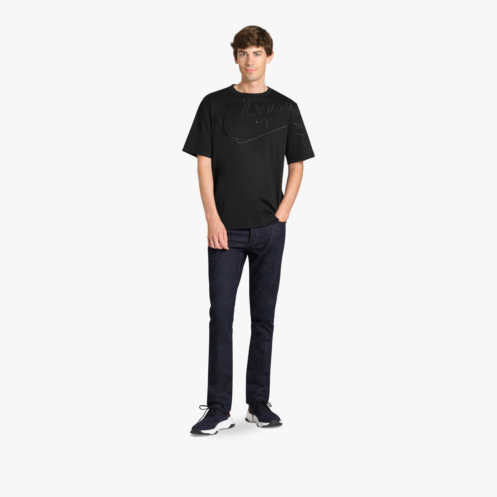 T-Shirt Avec Broderie Scritto