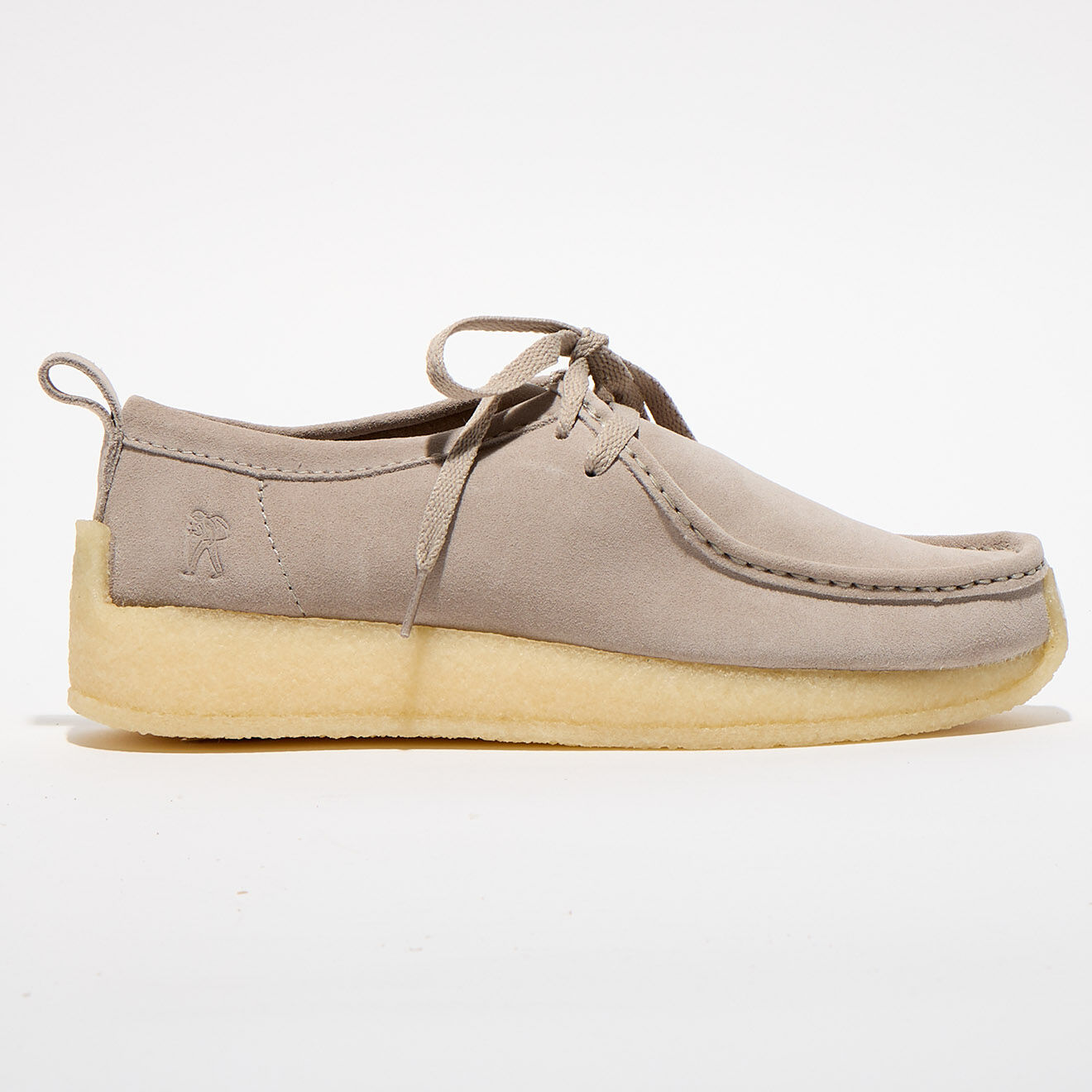 Clarks Originals Derbies en Velours de Cuir Rossendale gris clair