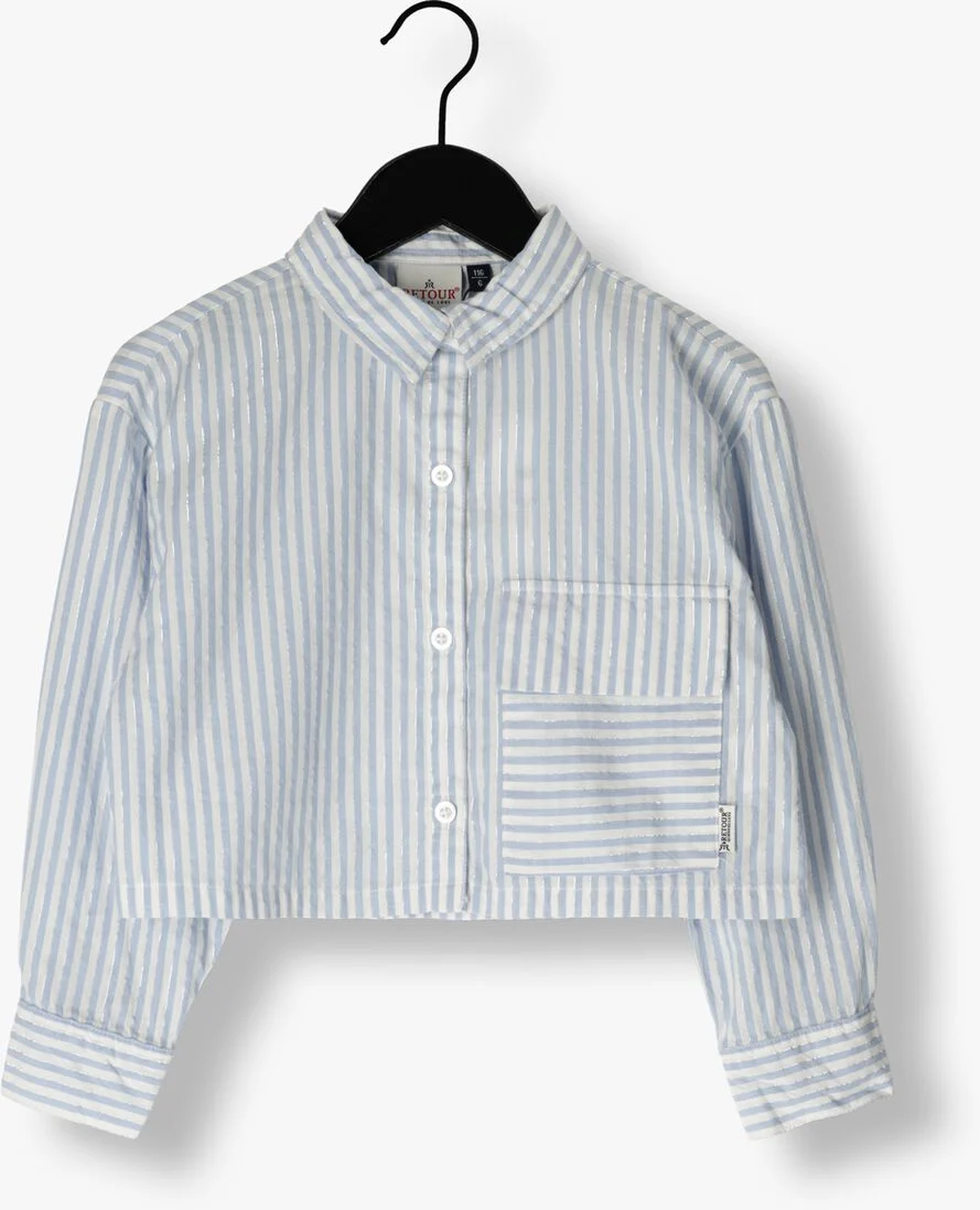 RETOUR blauw/wit gestreepte retour blouse isla