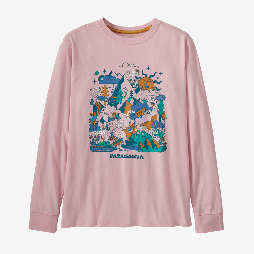 Langarm-T-Shirt mit Grafikprint aus regenerativer, biozertifizierter Baumwolle für Kinder