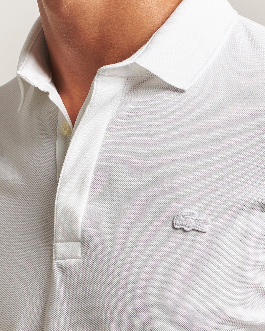 Lacoste Paris Long Sleeve Polo Piké White