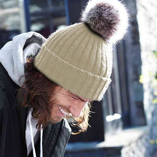 Gorro de tricô com aba dobrável Beechfield