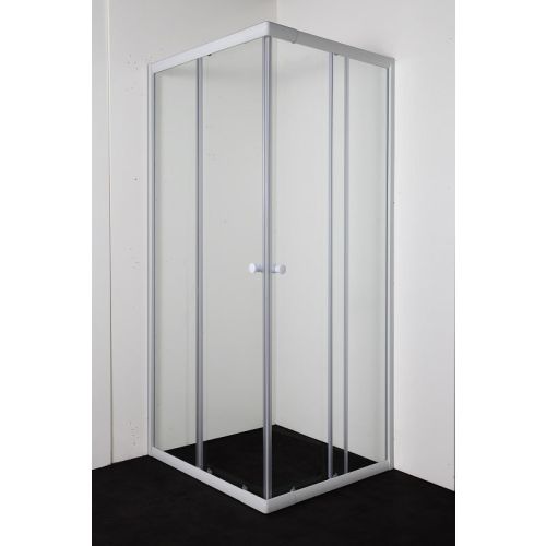 Badstuber Corner white 80-90x80-90cm douchecabine helderglas