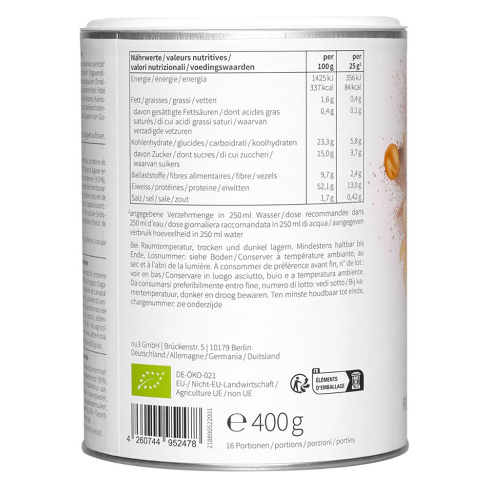 nu3 Bio Vegan Protein Shake, Vanille-Himbeere