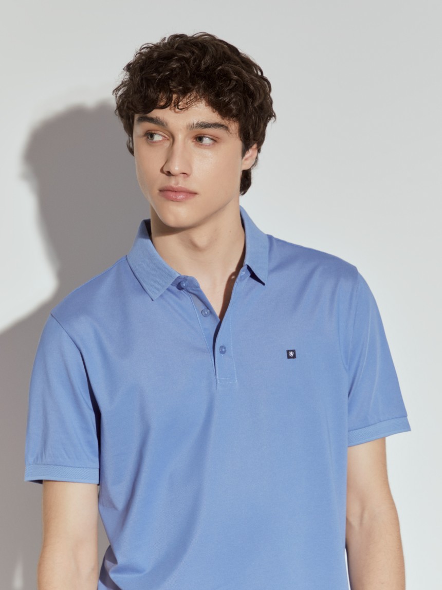 Polo regular fit manga curta