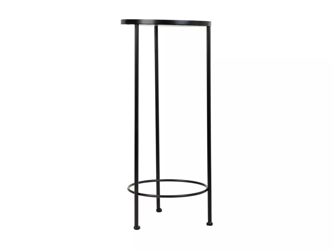 Ensemble de 3 supports en mosaïque et métal noirs