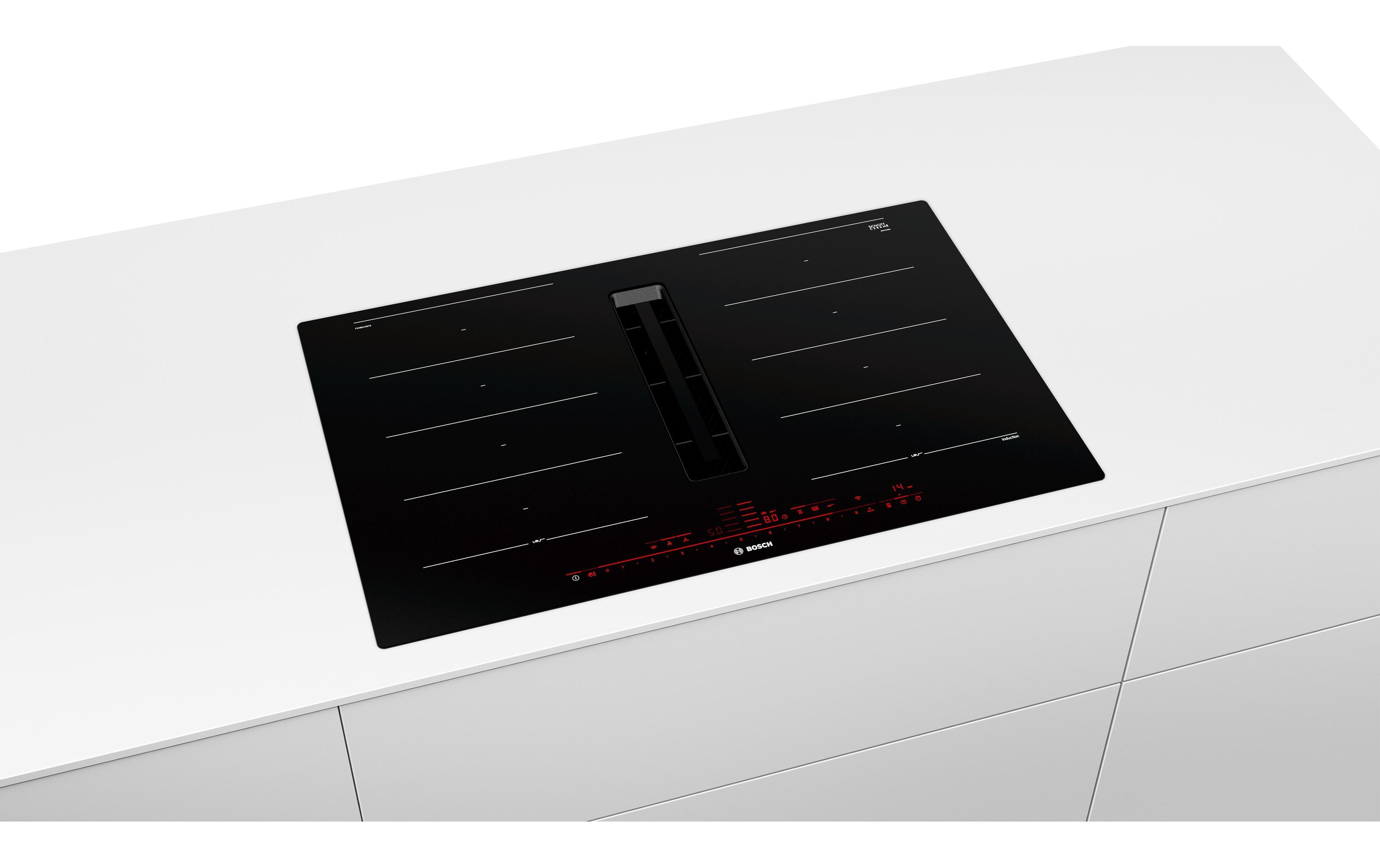 Induktionskochfeld PXX801D67E<br>Induktionskochfeld mit integriertem Dunstabzug 80 cm flächenbündig
