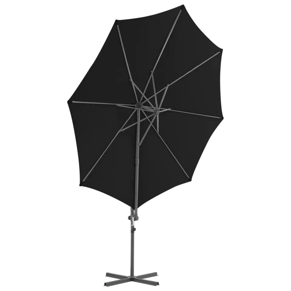 vidaXL - Zweefparasol - Zwart - 300 x 255 cm
