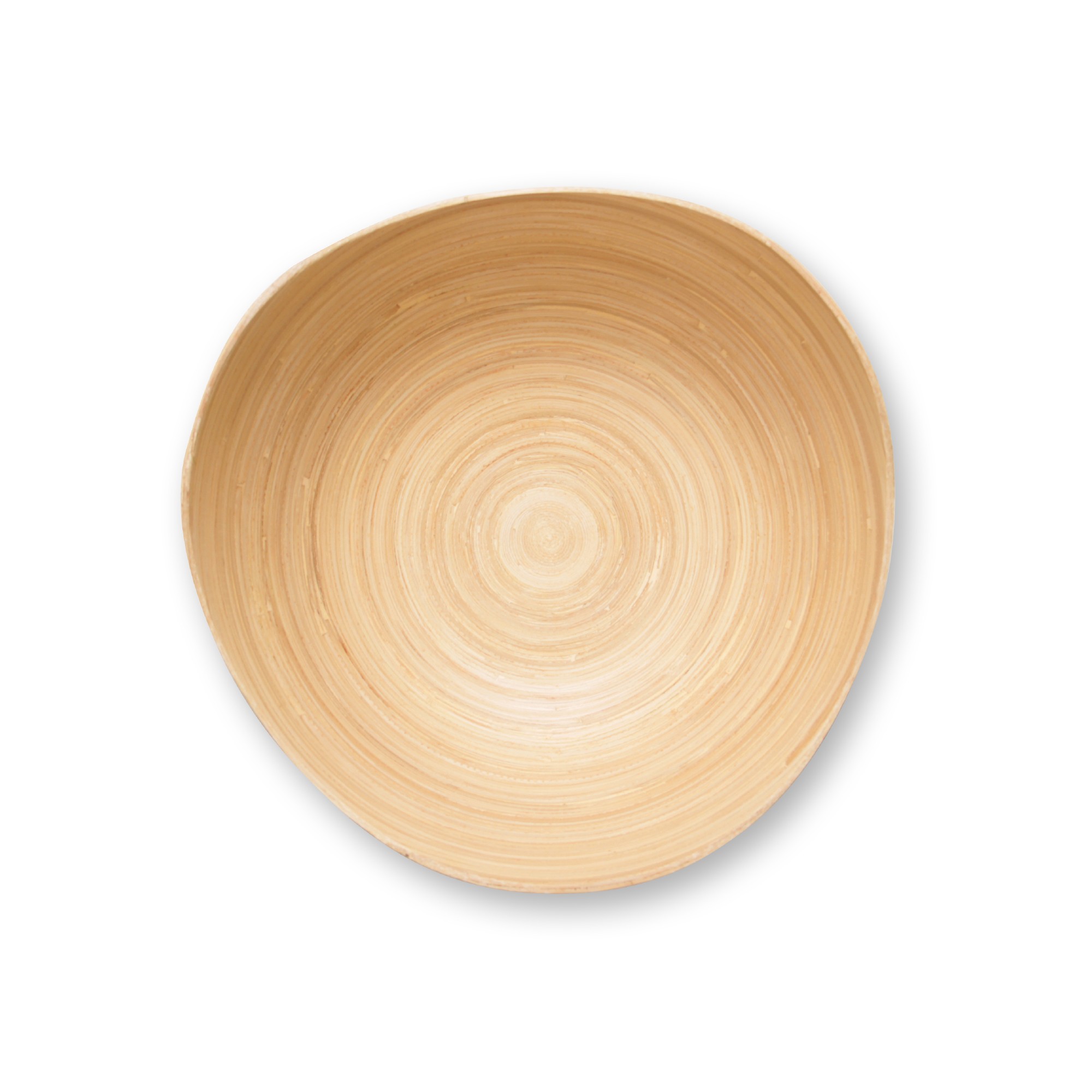 Bambusschale 'Wave' L, grün, Ø 30 cm, H 11 cm von fischer's lagerhaus