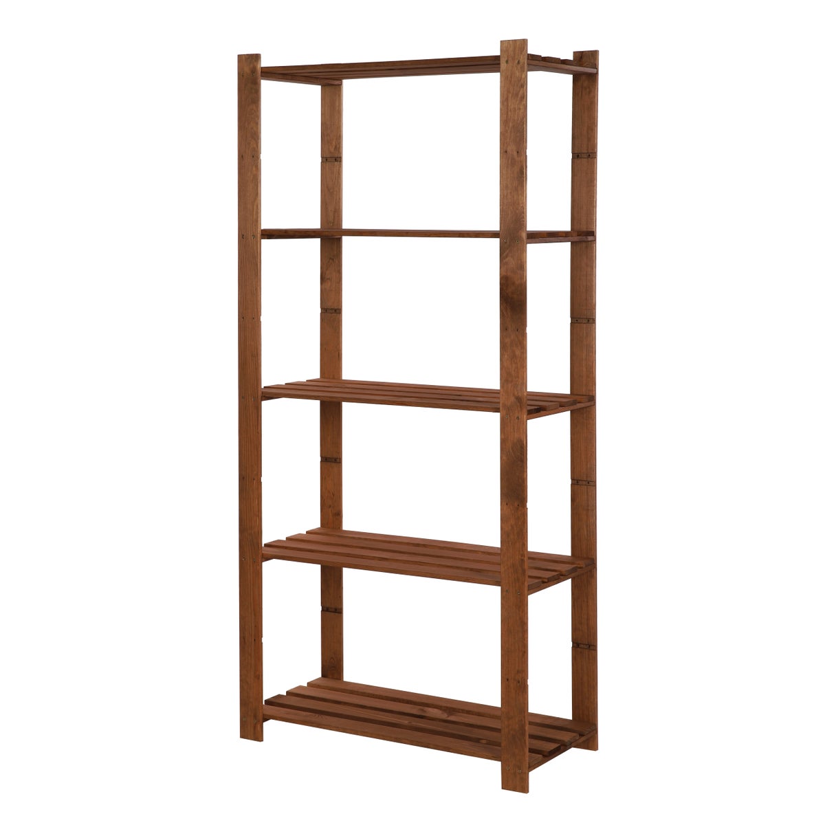 PROREGAL Pinepeak Houten Plank HxBxD 170 x 80 x 38 cm 5 Planken 1,2 cm Dik Dennenhout Bruin