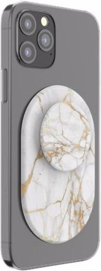 PopGrip MagSafe Finger Griff Halterung (Austauschbarer Top) für Apple iPhone (805662) - Gold Lutz Marble