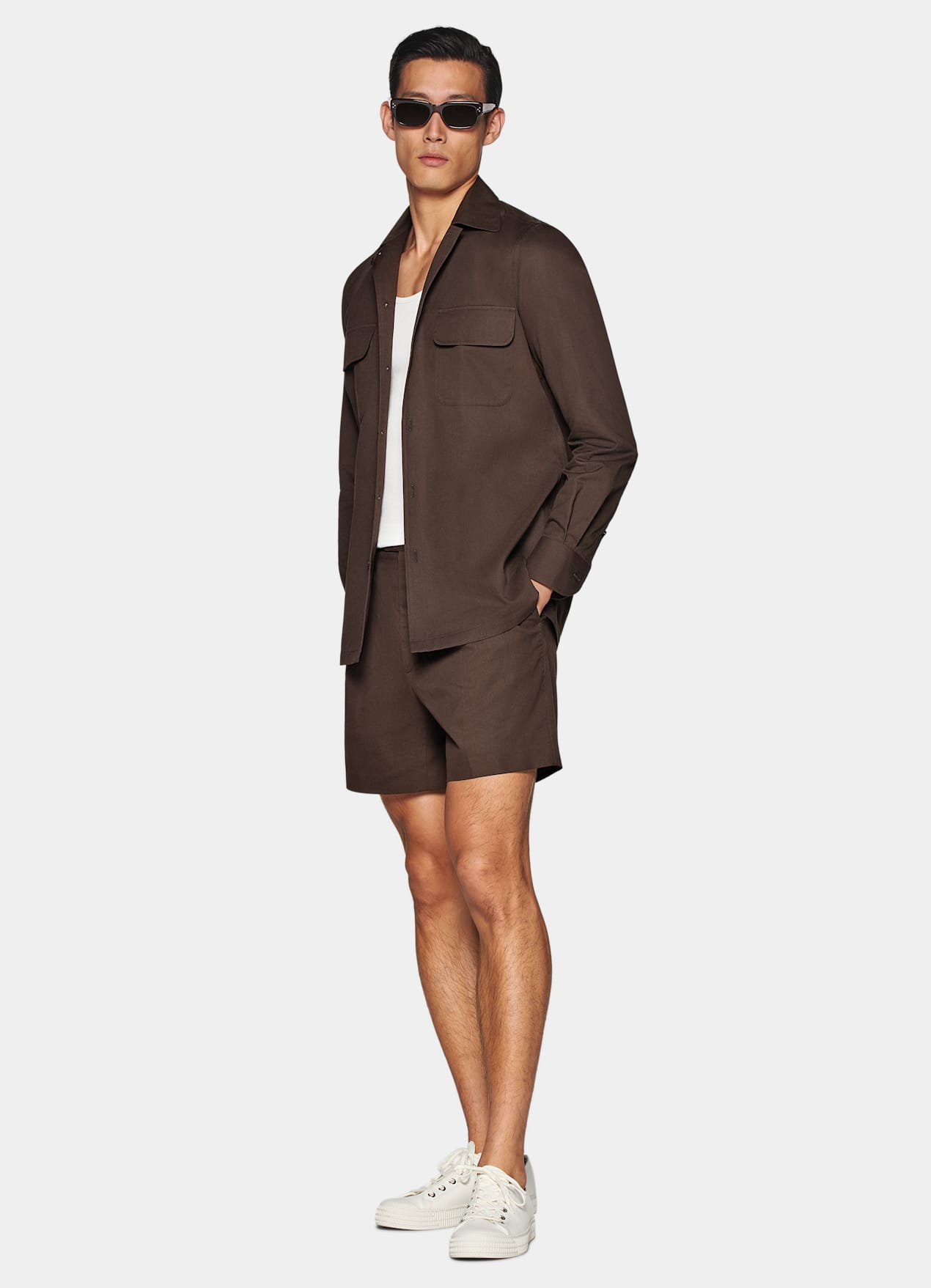 Ensemble Casual marron moyen