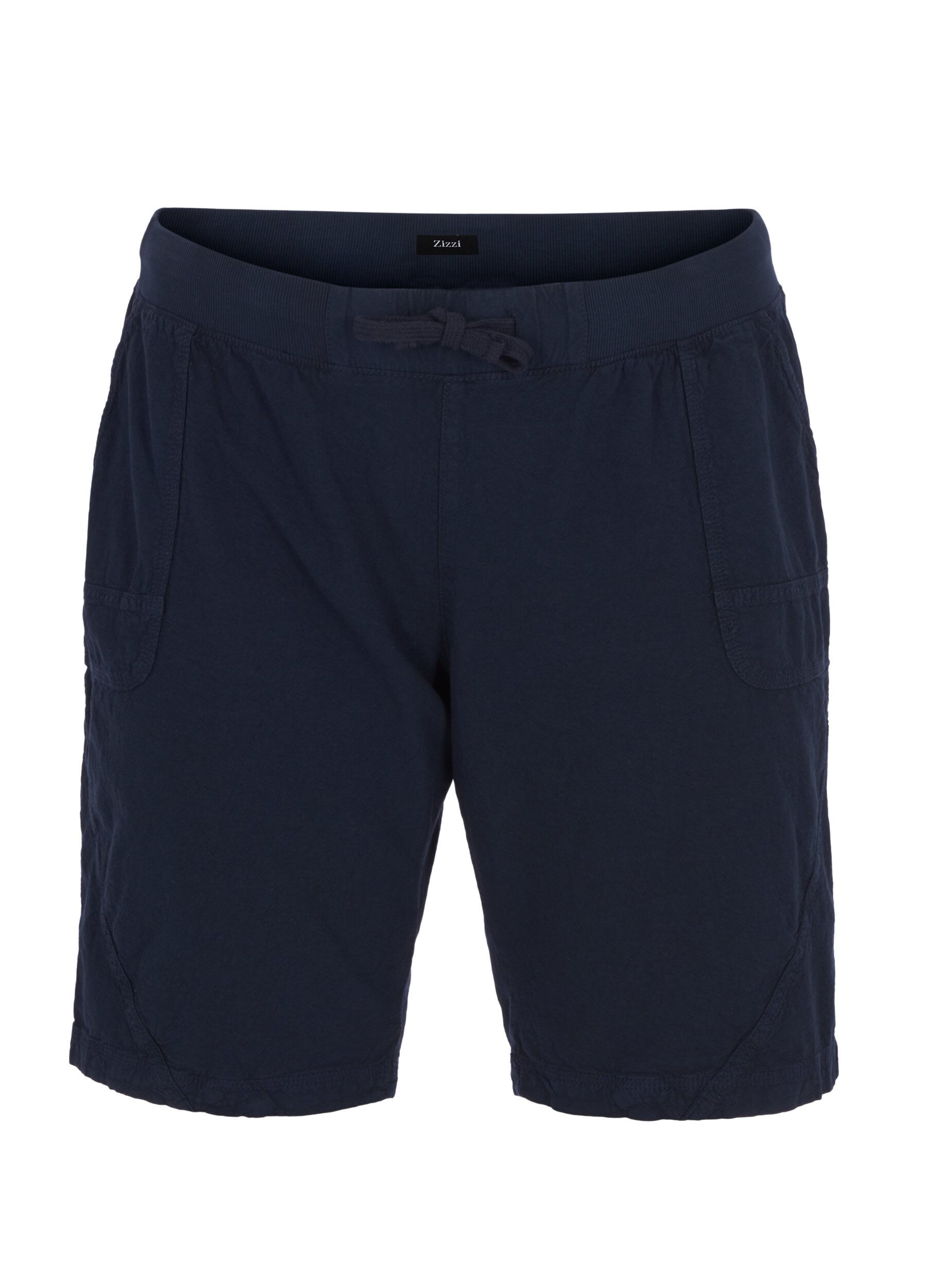 Løse shorts med lommer i bomuld