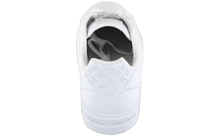 TOMMY HILFIGER ELEVATED ESSENT SNEAKER MONOGRAM WHITE