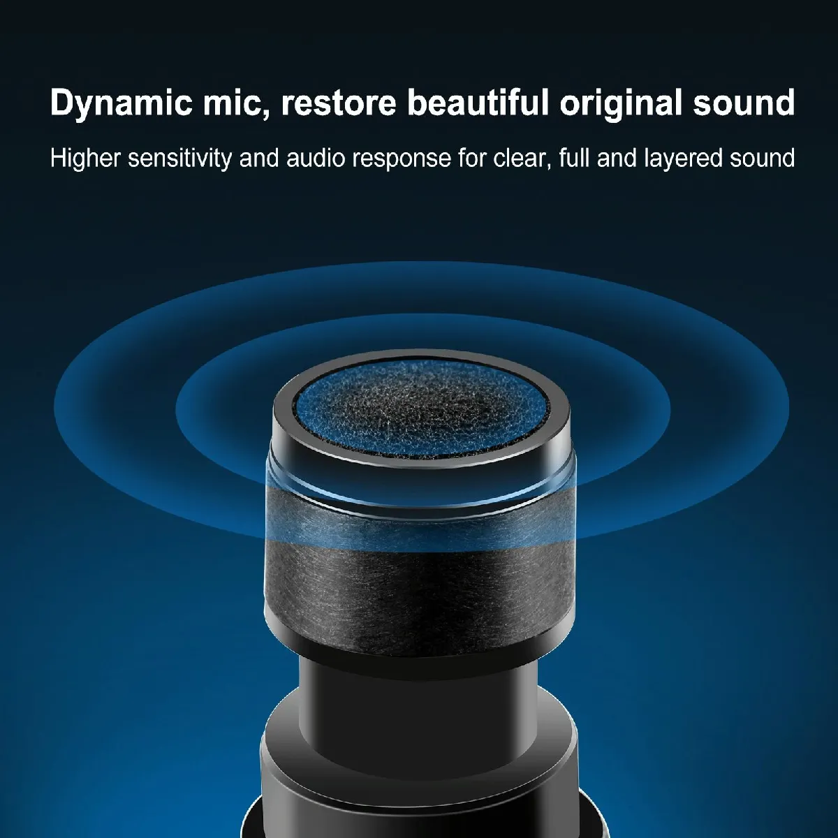 Yonis Microphone sans fil UHF avec LED