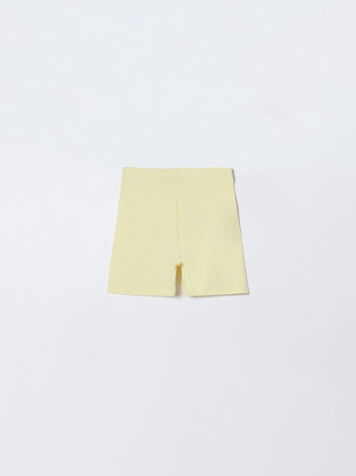 Conjunto de 2 Leggings de Ciclismo Combinando - Amarelo Claro