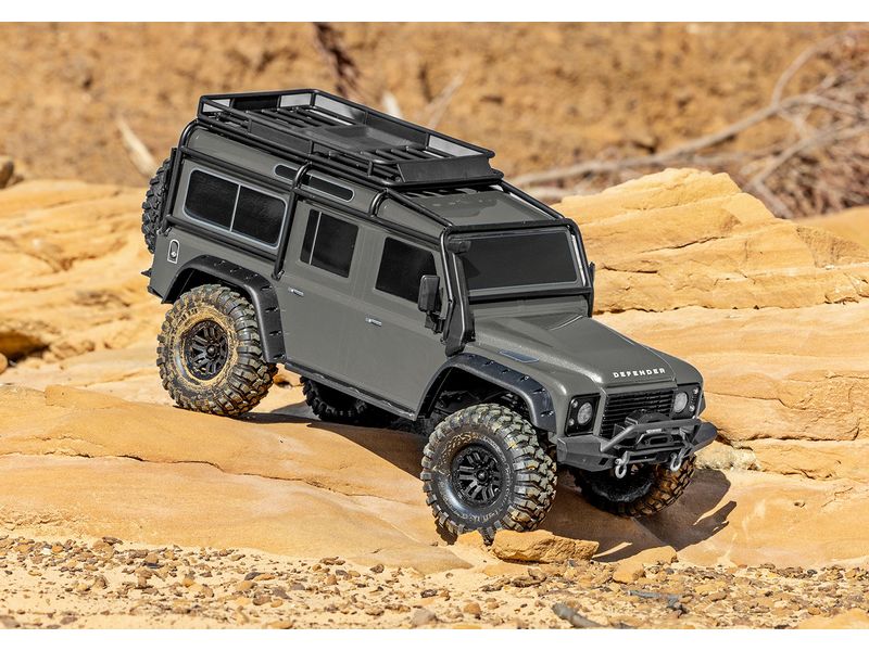 Traxxas Scale Crawler Land Rover Defender D110, Silber ARTR Off-Road Model im Massstab 1:10