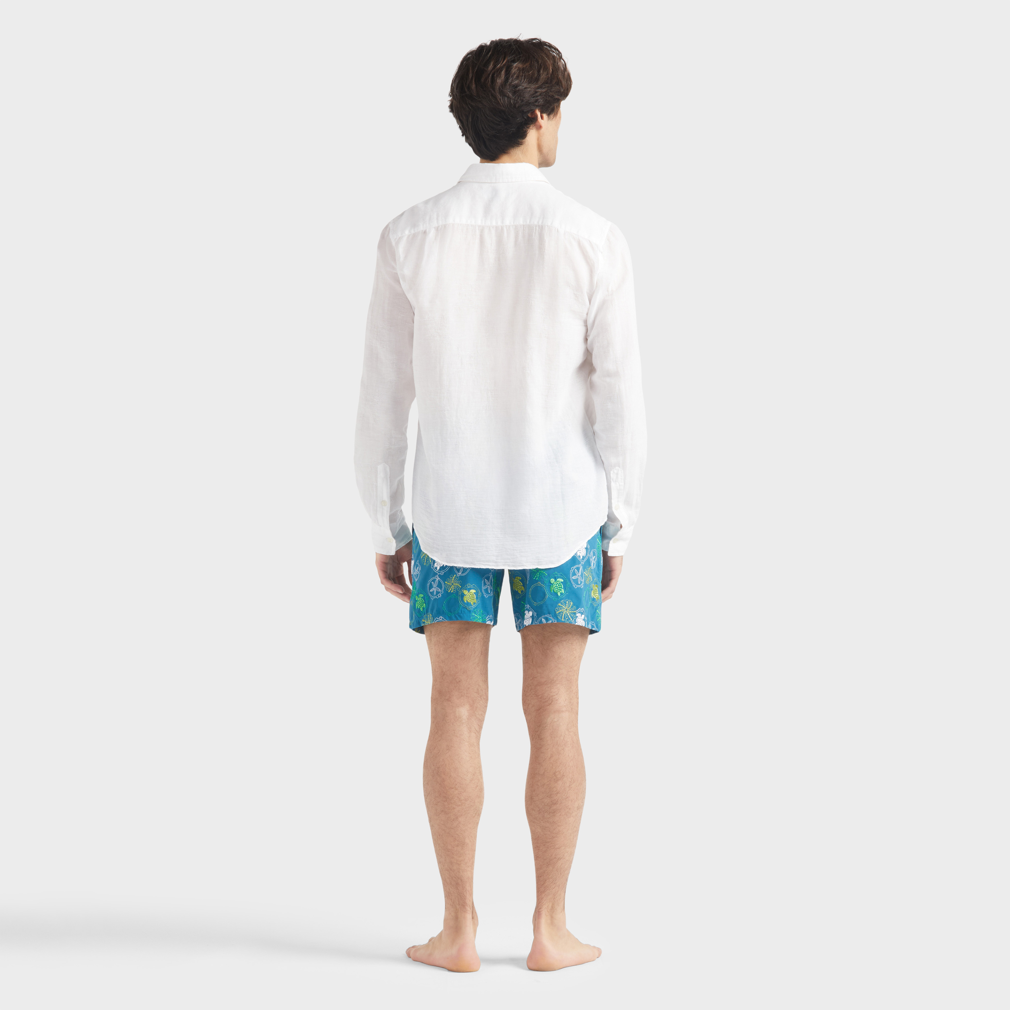 Chemise en lin et coton homme unie