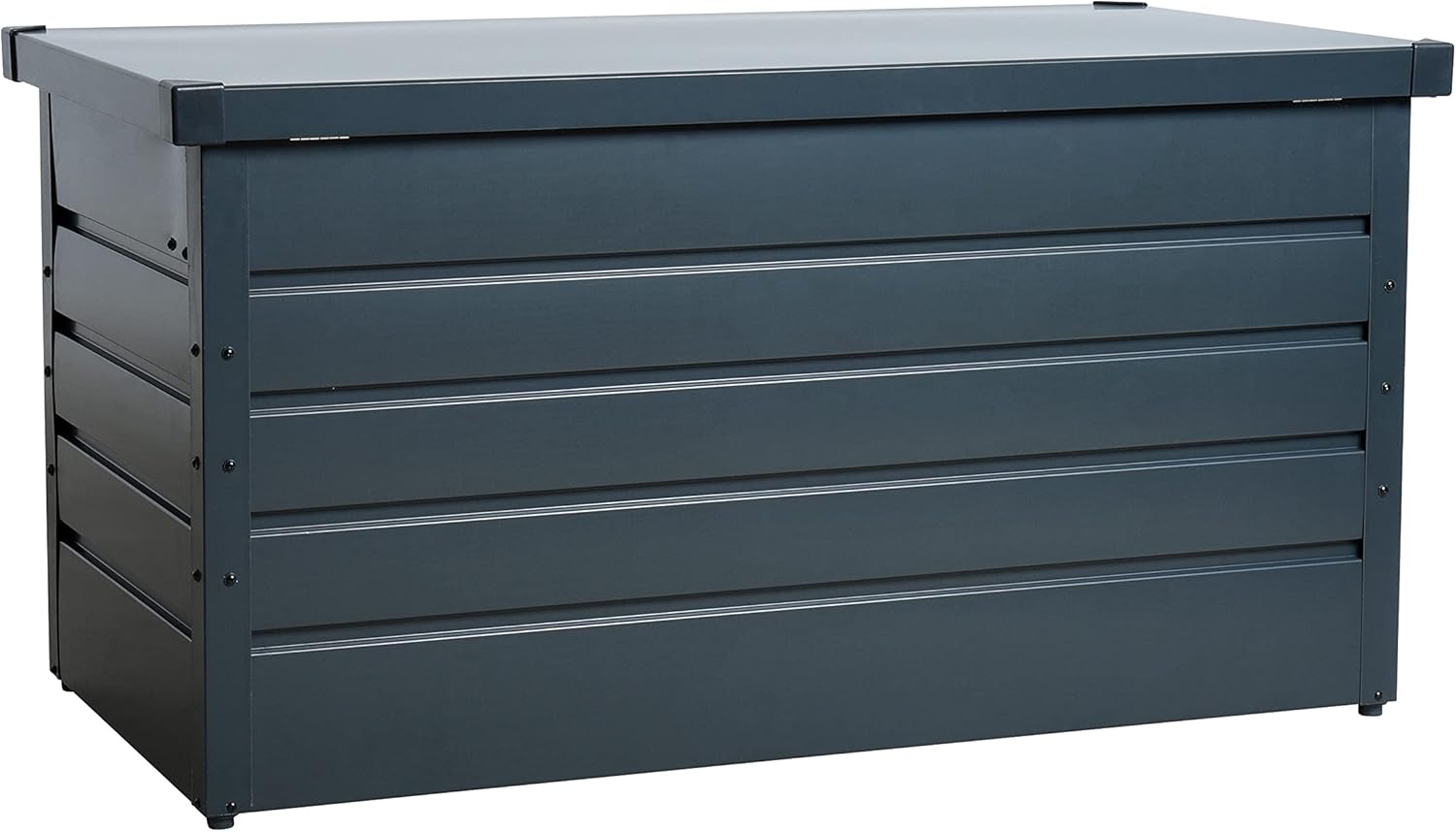 ESTEXO Metall Auflagenbox Kissenbox Gartentruhe 350 l Gartenbox Aufbewahrungsbox Box Anthrazit inkl. 2 Schlüssel